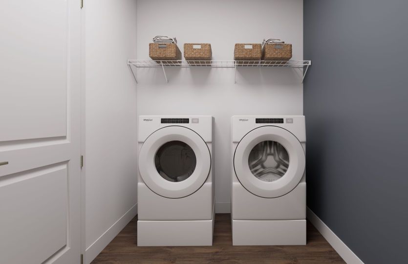 Laundry Room Provides Additional Storage Space