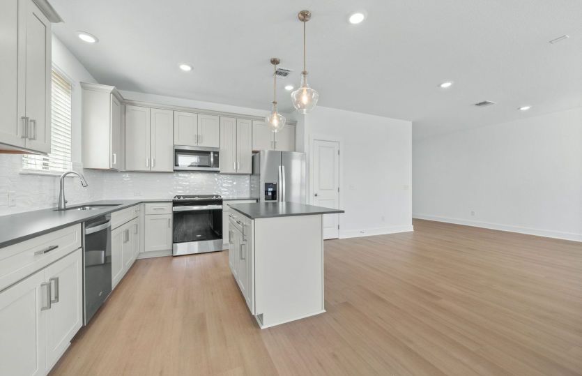 Kitchen Open to the Gathering Space