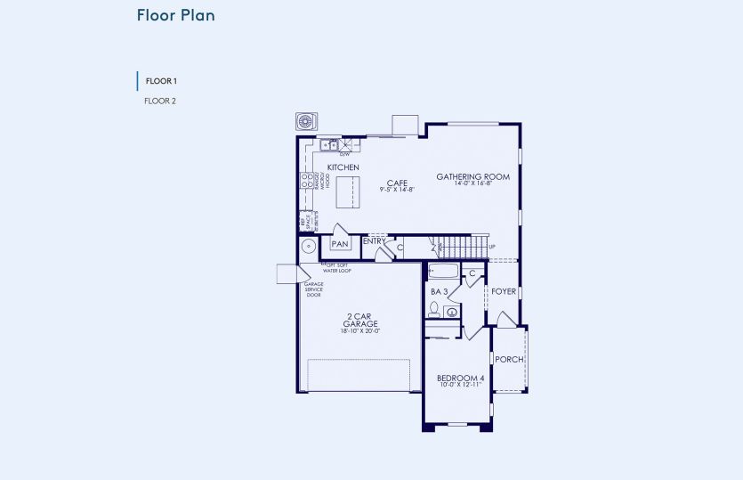 Plan 1 Floor Plan, Quick Move-In Home, Floor 1