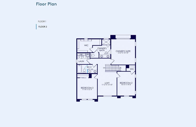 Plan 1 Floor Plan, Quick Move-In Home, Floor 2