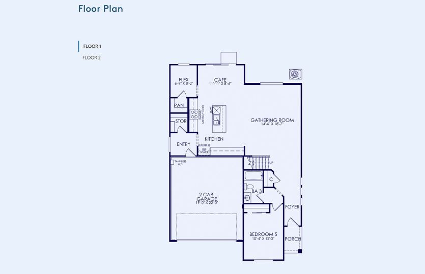 Plan 2 Floor Plan, Quick Move-In Home, Floor 1