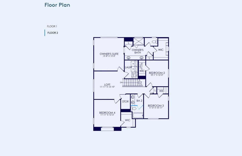 Plan 2 Floor Plan, Quick Move-In Home, Floor 2