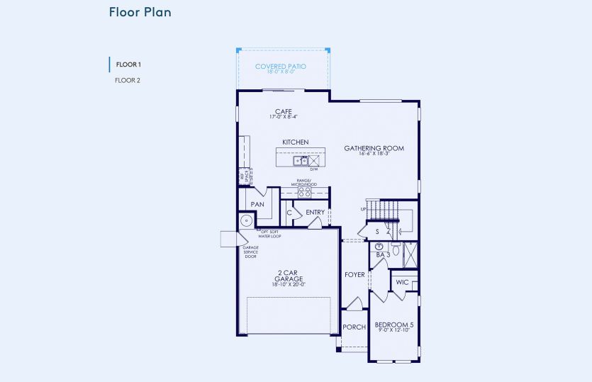 Plan 3 Floor Plan, Quick Move-In Home, Floor 1