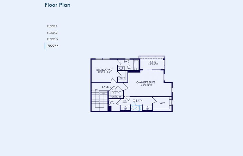 Plan 4 Floor Plan, Quick Move-In Home, Floor 4
