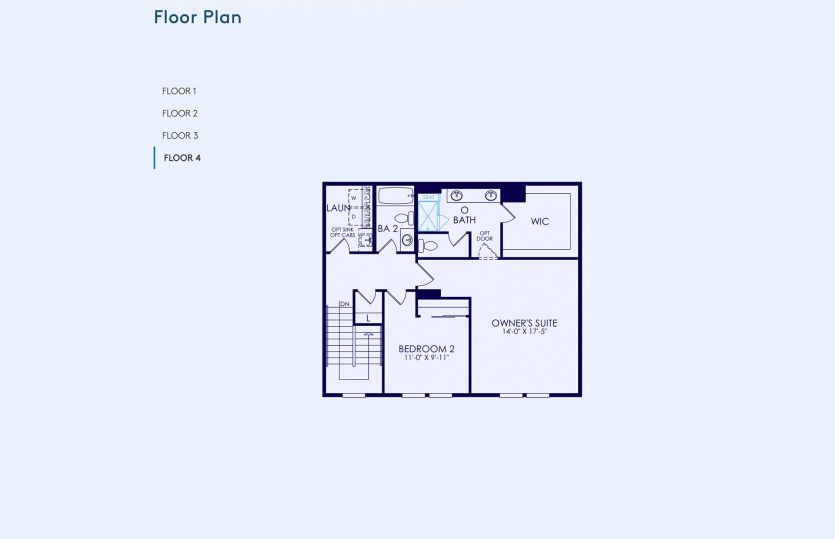 Plan 5 Floor Plan, Quick Move-In Home, Floor 4