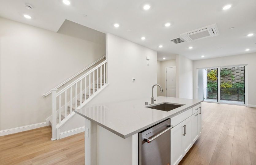 Kitchen open to gathering room