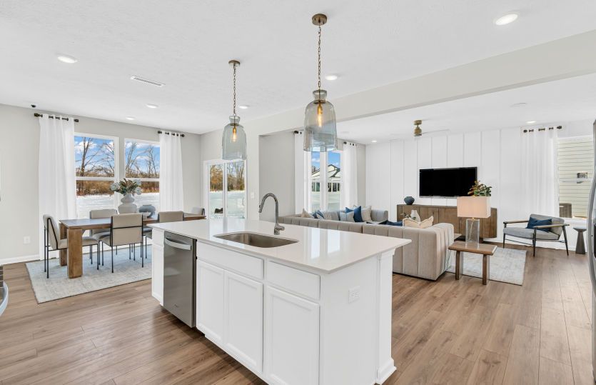 Kitchen Open to Gathering Room