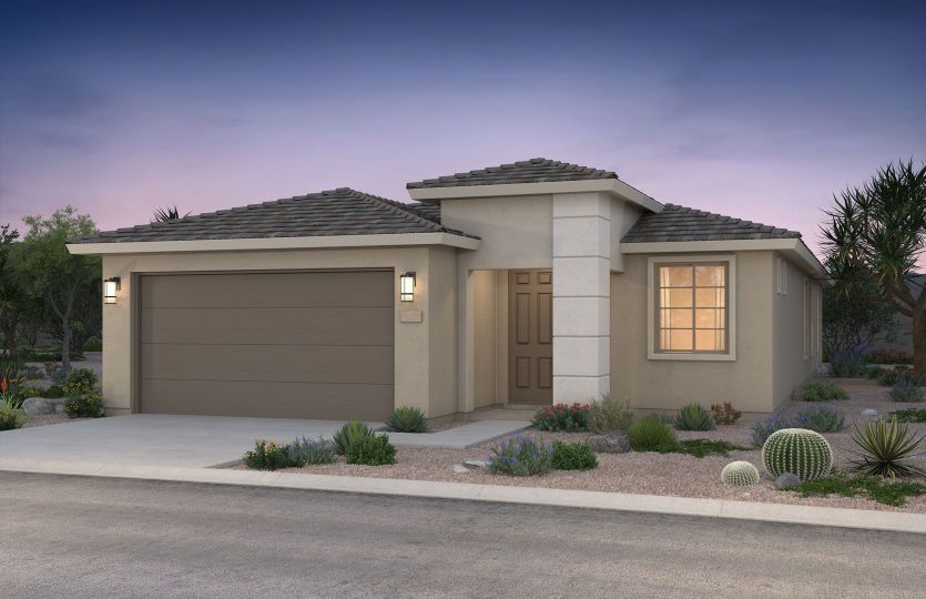 Create a modern look in your new home with the Hewitt exterior elevation C design.