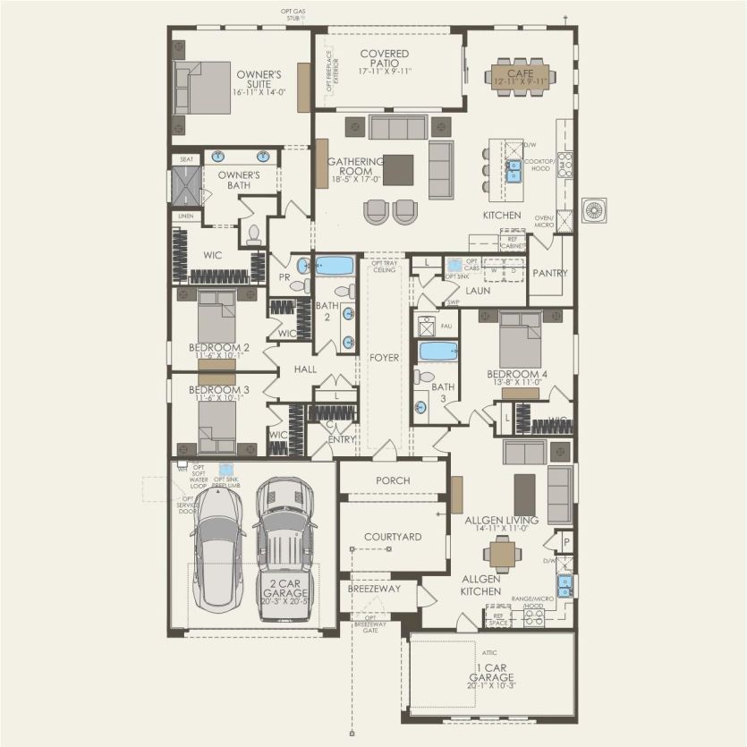 First Floor 4 br / 3 ba