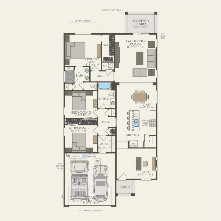 First Floor 3 br / 2 ba