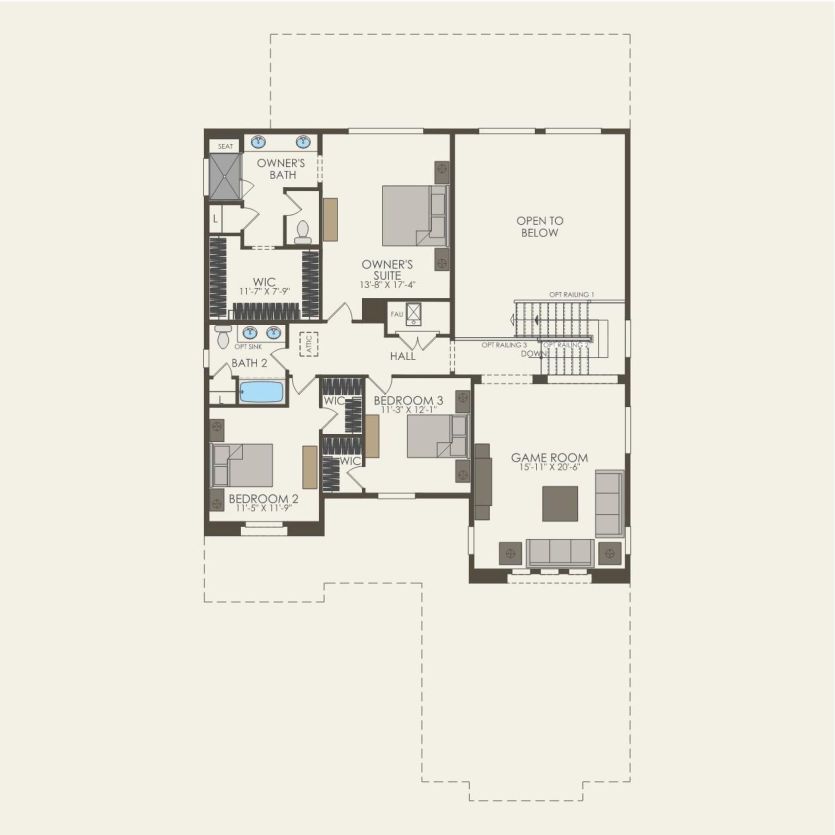 Second Floor 4 br / 3 ba