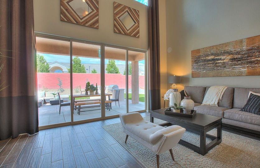 The Firwood design is popular for it's openness from kitchen to cafe to gathering room with soaring