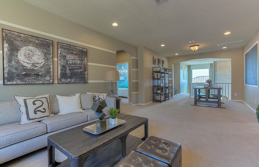 Huge second floor loft allows for a game room for family fun nights.