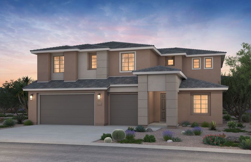 The Messina home exterior C at Savio Ridge, complete with a modern look and feel.