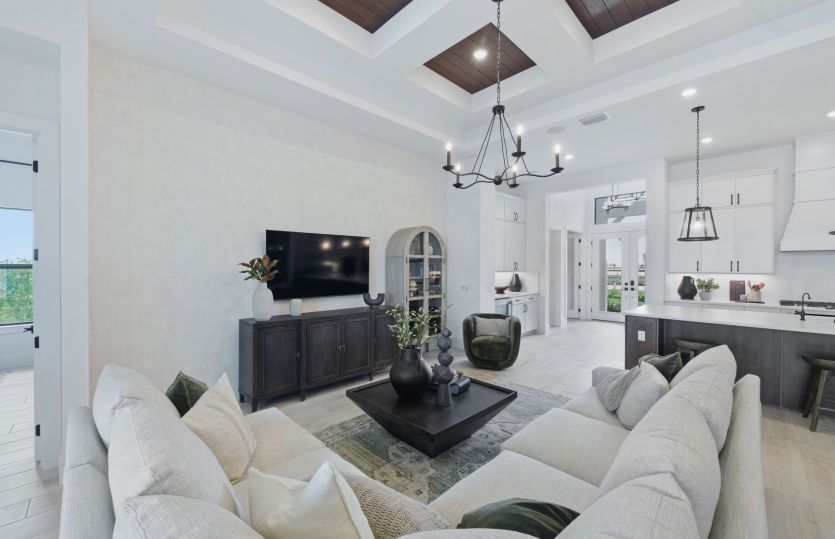 Gathering room in this modern new home