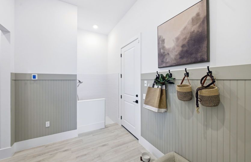 Welcoming entry from the garage