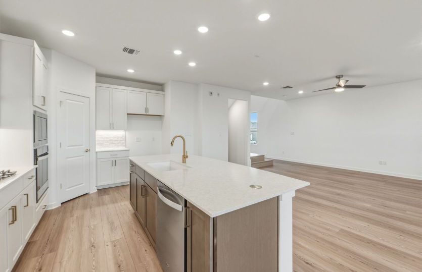 Kitchen Open to Gathering Space