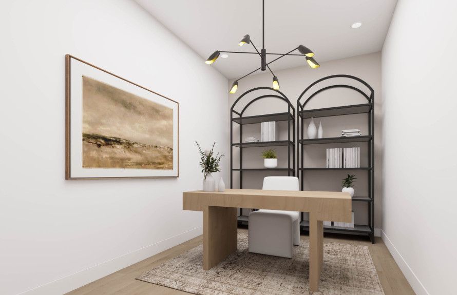 Den with Single Lite Glass Door