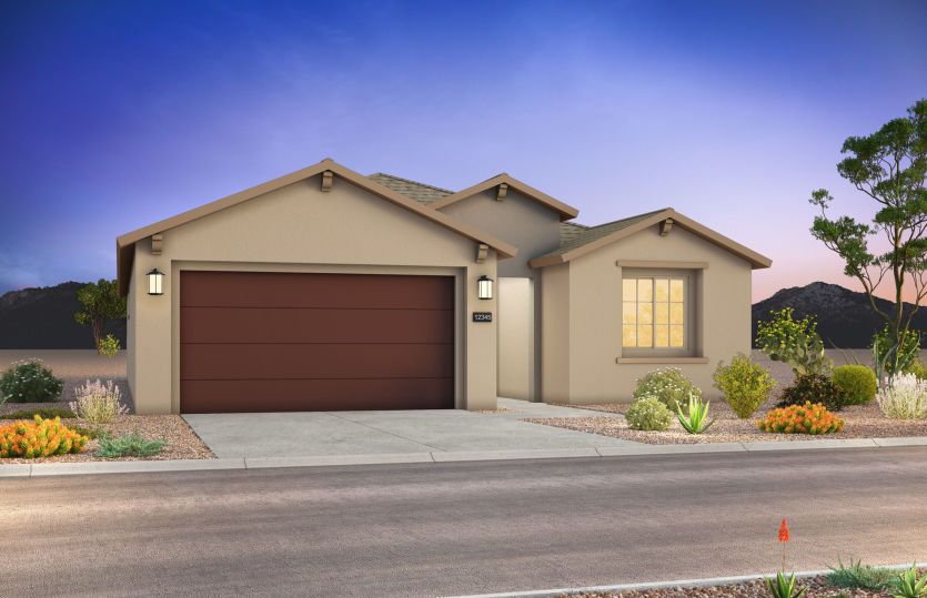 The Gateway home shown in the Exterior B Elevation which can be enhanced with optional stone.