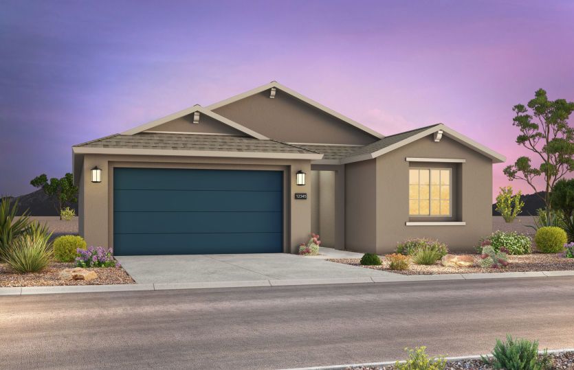 The Tifton Walk home shown in the Exterior B Elevation which can be enhanced with optional stone.