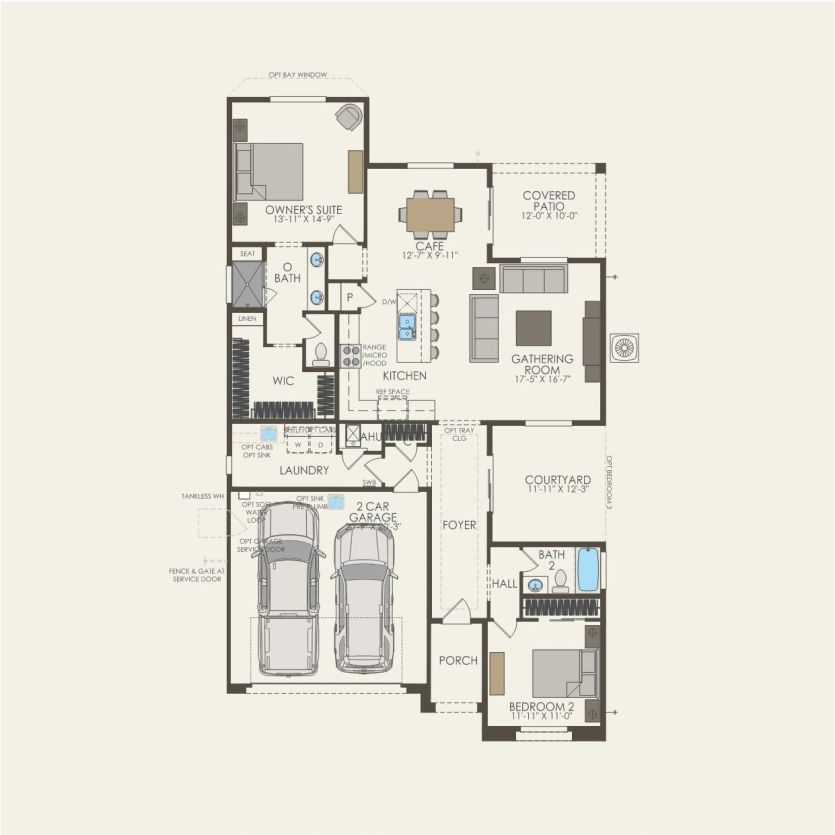 First Floor 2 br / 2 ba