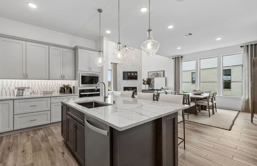 Kitchen Overlooks Gathering Room