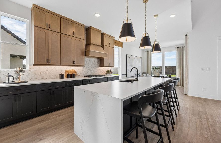 Waterfall Edge Kitchen Island