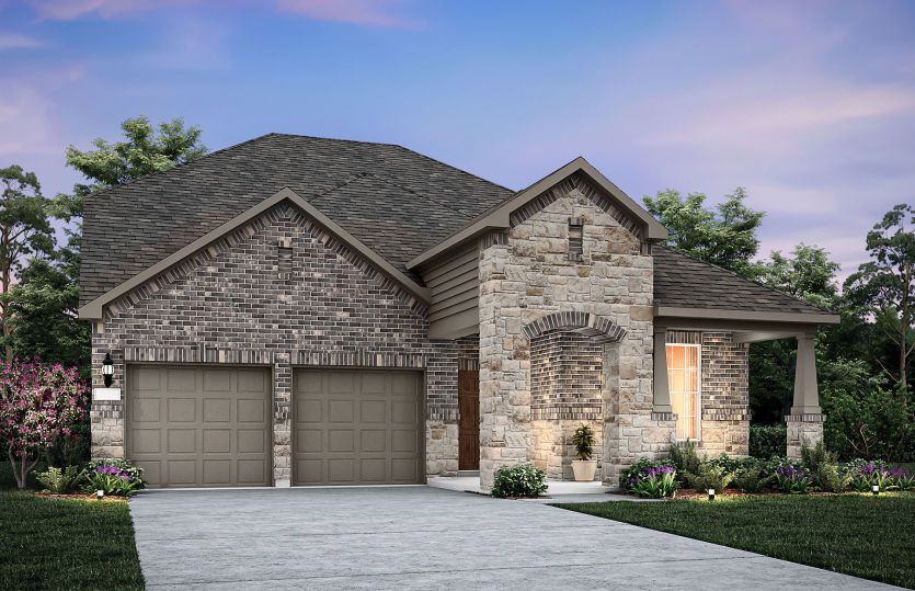 The Keller, a two-story home with 2-car garage, shown with Home Exterior 37