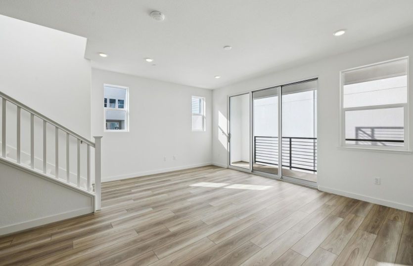 Gathering room with deck access