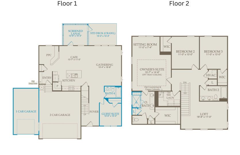 Floor Plan Level 1 and Level 2