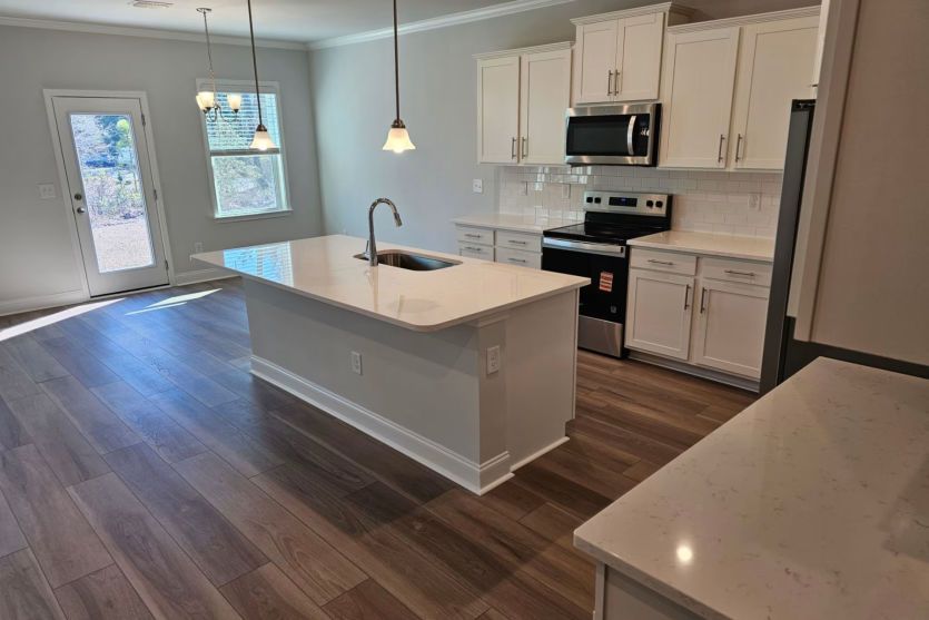 White Cabinets, Quartz Countertops & Stainless-Steel Appliances