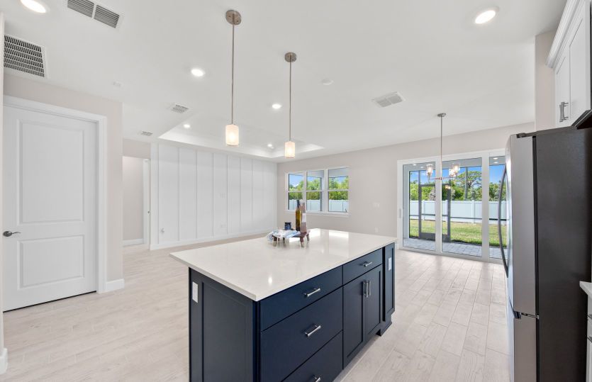 Kitchen with large center island