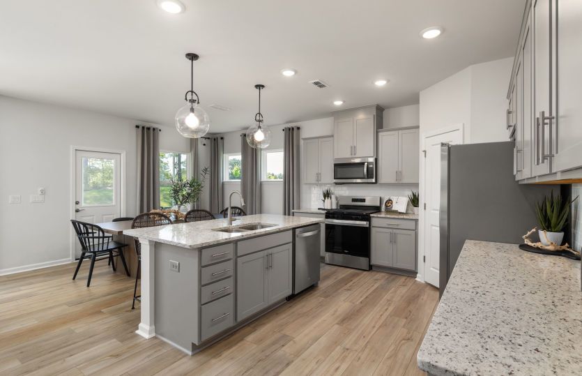 Kitchen with Large Island for Extra Seating
