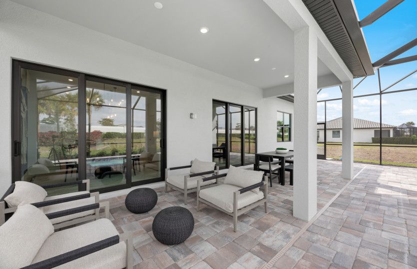 Extended lanai space perfect for entertaining friends and family