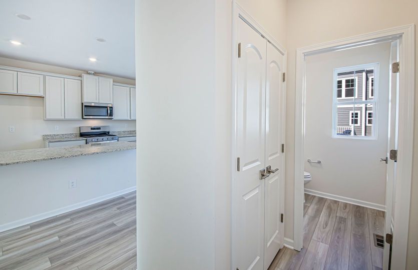 Half Bath and Kitchen