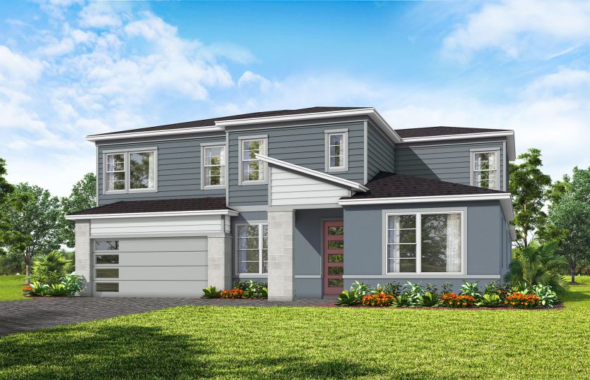 Merlot Grand MD2 Elevation w/ Stone
