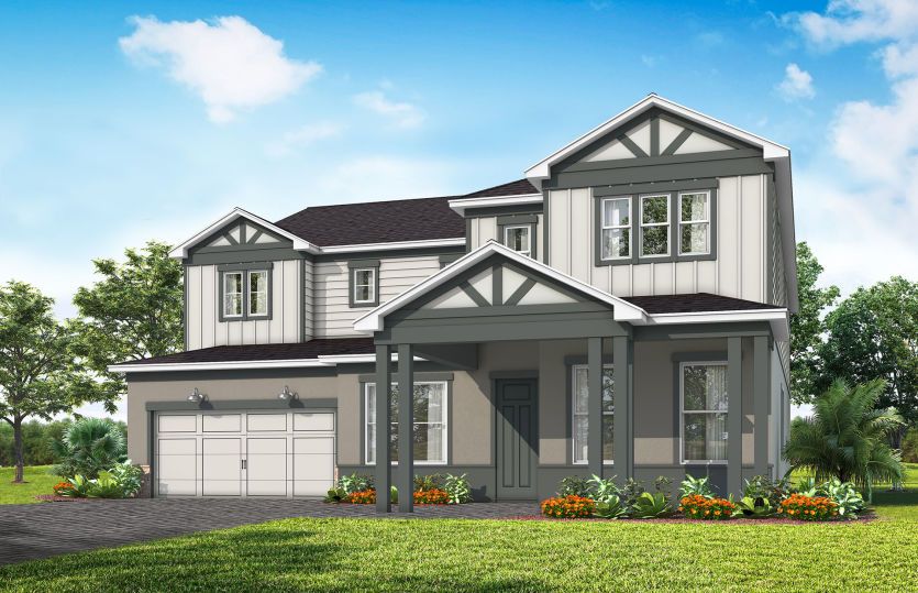 Roseland LH2 Elevation w/ Stone