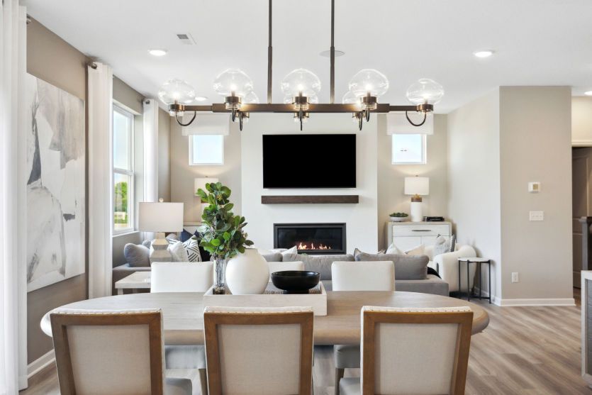 Standing in the dining room, looking into the gathering room beyond