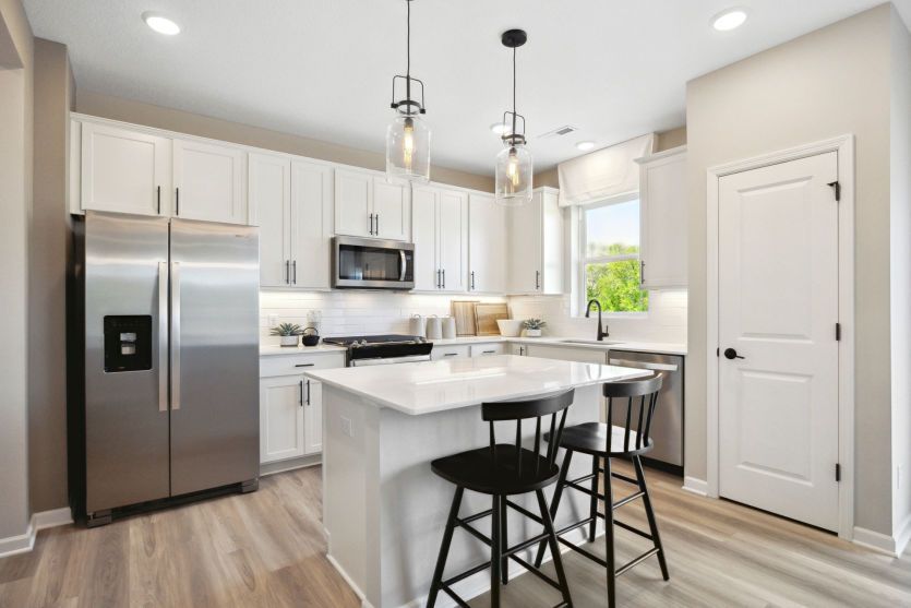 The bright and spacious kitchen