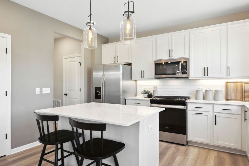 The bright and spacious kitchen