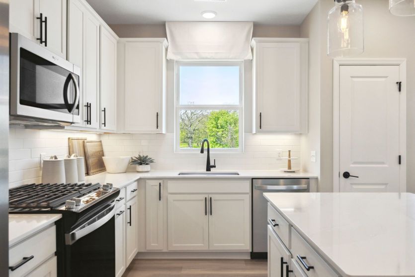 The bright and spacious kitchen