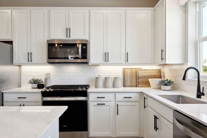 The bright and spacious kitchen