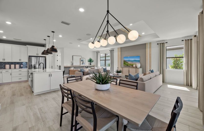 Cafe area located off the kitchen