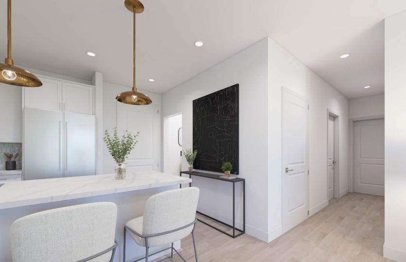 Entryway Opens to the Kitchen