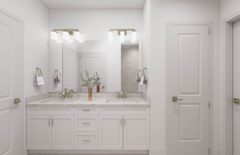 Luxurious Primary Suite with Dual Basin Vanity