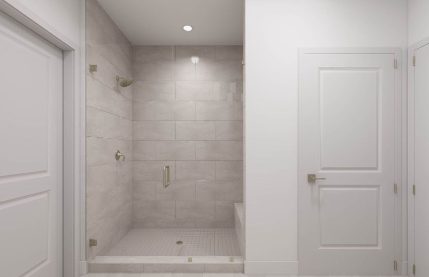 Frameless Glass Shower in the Primary Suite