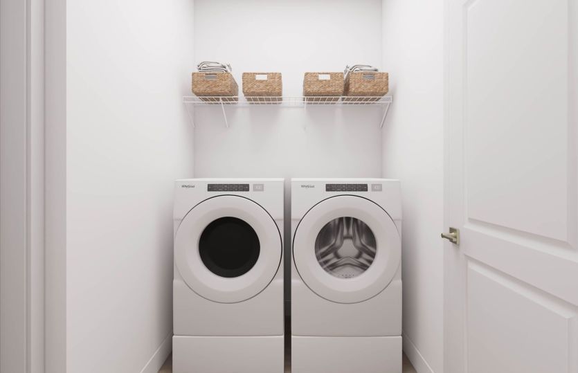 Laundry Room Provides Additional Storage