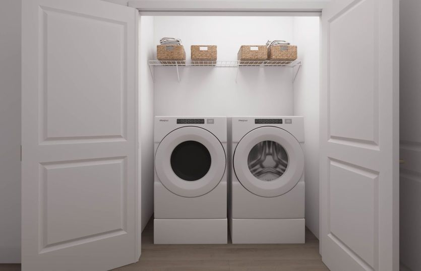 Laundry Room Provides Additional Storage
