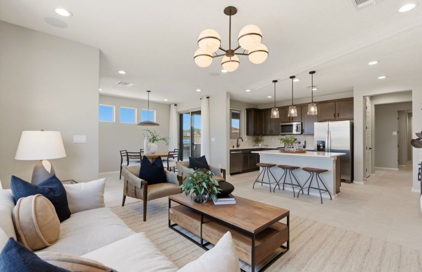 A living space on the first floor is open to the kitchen and cafe, making it a great space for enter