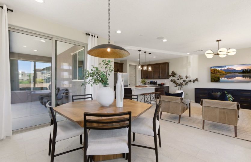 Cafe on the Ocotillo home design includes a sliding glass door to access the patio and yard.